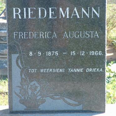 RIEDEMANN Frederica Augusta 1875-1966