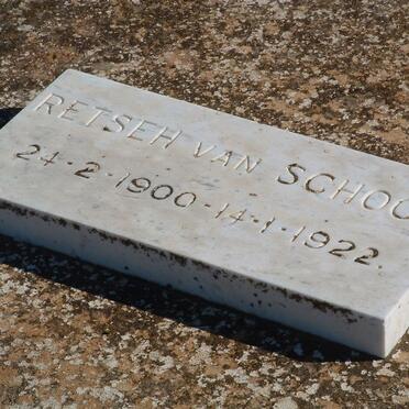 SCHOOR Retseh, van 1900-1922