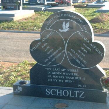 SCHOLTZ Willem Andries 1935-1999 &amp; Susara Adriana 1931-1997