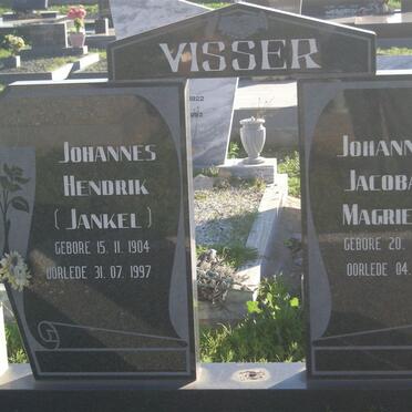 VISSER Johannes Hendrik 1904-1997 &amp; Johanna Jacoba Magrieta 1919-1999