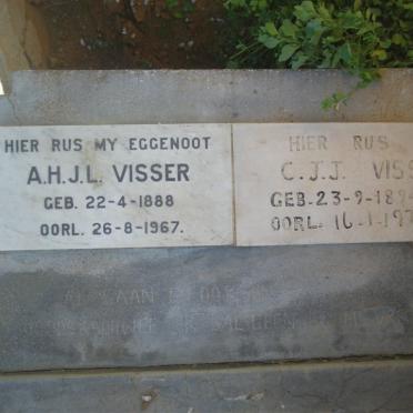 VISSER A.H.J.L. 1888-1968 &amp; C.J.J. 1894-1977