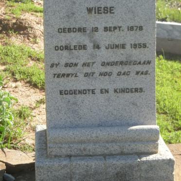 WIESE Petrus Benjamin 1878-1955