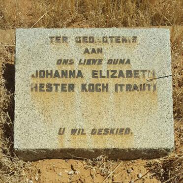 KOCH Johanna Elizabeth Hester nee TRAUT