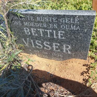 VISSER Bettie 1926-2003
