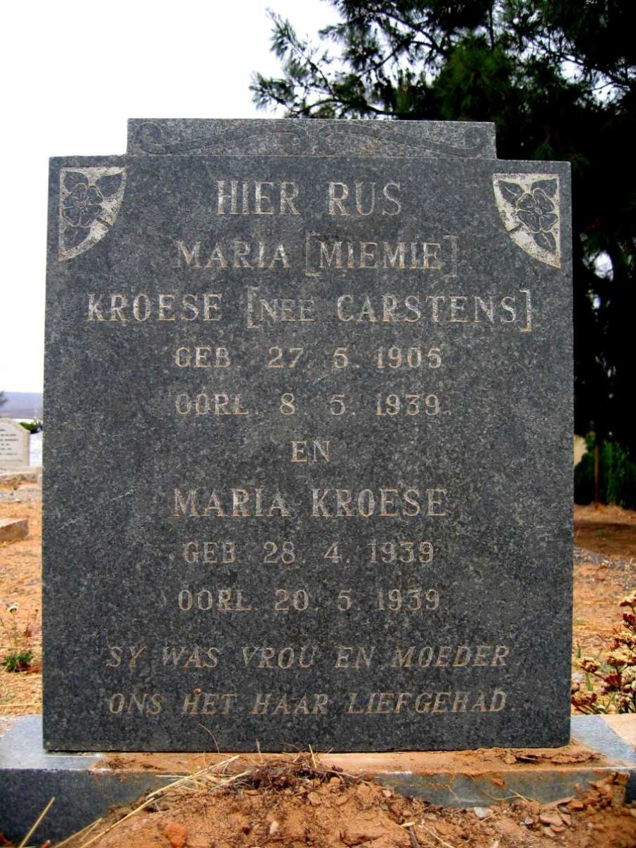 KROESE Maria 1905-1939 :: KROESE Maria 1939-1939