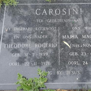 CAROSINI Theodore Rogerio 1899-1971 &amp; Maria Magdalena NOVELLA 1902-1984