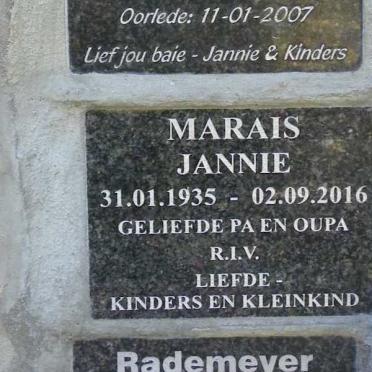 MARAIS Jannie 1935-2016