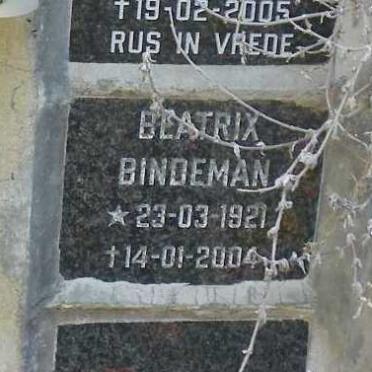 BINDEMAN Beatrix 1921-2004