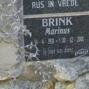 BRINK Marinus 1931-2001