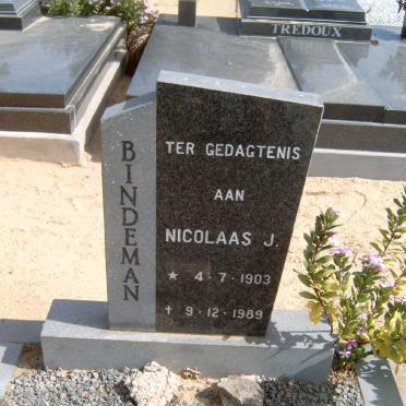 BINDEMAN Nicolaas J. 1903-1989