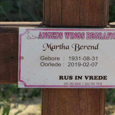 BEREND Martha 1931-2019