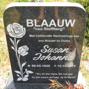 BLAAUW Susan Johanna nee STOFFBERG 1928-2015