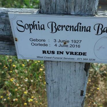 BARON Sophia Berendina 1927-2016