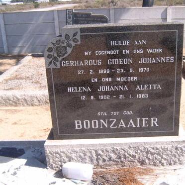 BOONZAAIER Gerhardus Gideon Johannes 1899-1970 &amp; Helena Johanna Aletta 1902-1983