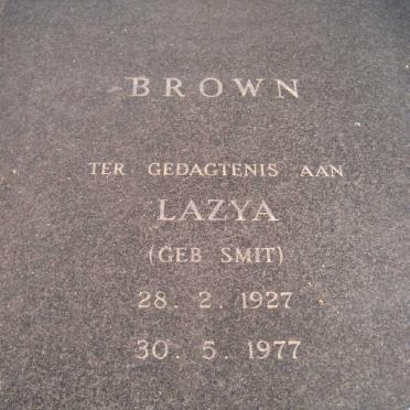 BROWN Lazya nee SMIT 1927-1977