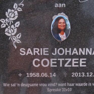 COETZEE Sarie Johanna 1958-2013