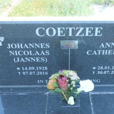 COETZEE Johannes Nicolaas 1928-2016 &amp; Anna Catherina 1932-2019