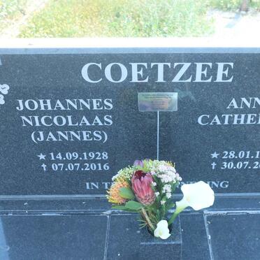 COETZEE Johannes Nicolaas 1928-2016 &amp; Anna Catherina 1932-2019