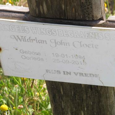 CLOETE Wildrian John 1994-2015