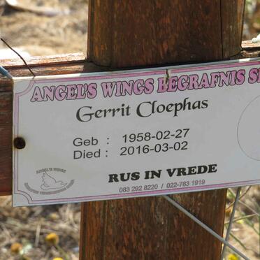 CLOEPHAS Gerrit 1958-2016