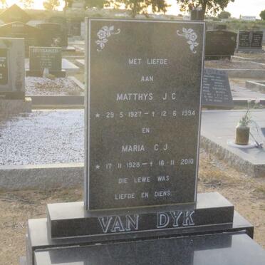 DYK Matthys J.C., van 1927-1994 &amp; Maria C.J. 1928-2010