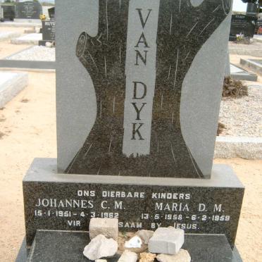 DYK Johannes C.M., van 1951-1962 :: VAN DYK Maria D.M. 1958-1959