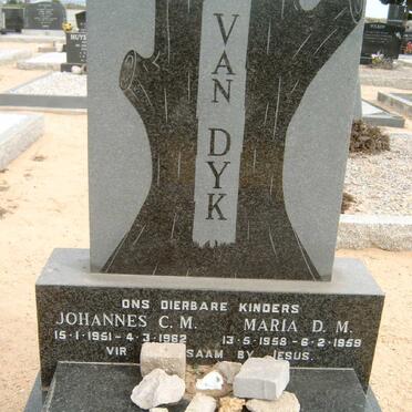 DYK Johannes C.M., van 1951-1962 :: VAN DYK Maria D.M. 1958-1959