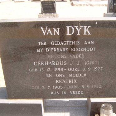 DYK Gerhardus J.J., van 1898-1977 &amp; Beatrix 1905-1992