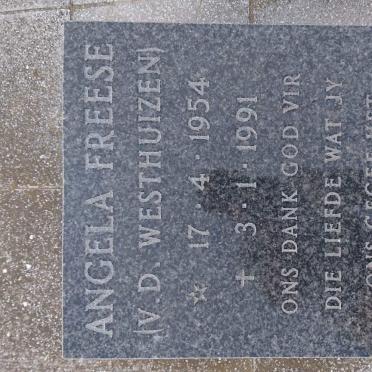 FREESE Angela nee V.D.WESTHUIZEN 1954-1991