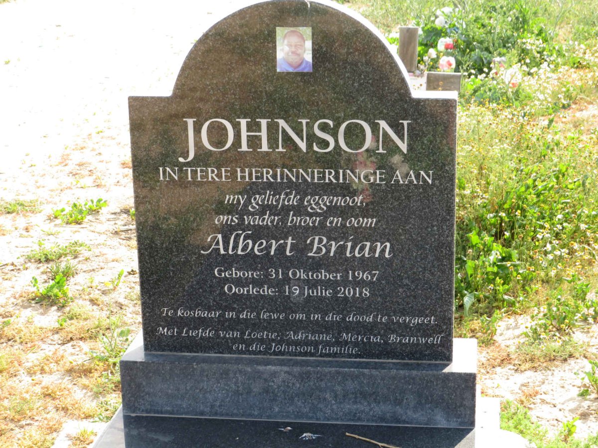 JOHNSON Albert Brian 1967-2018