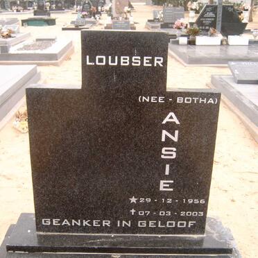 LOUBSER Ansie nee BOTHA 1956-2003