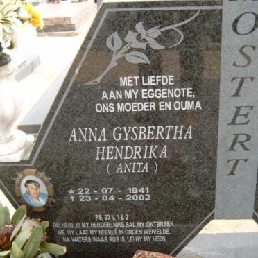 MOSTERT Anna Gysbertha Hendrika 1941-2002