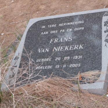 NIEKERK Frans, van 1931-2005