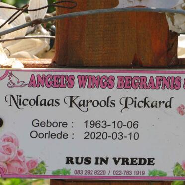 PICKARD Nicolaas Karools 1963-2020