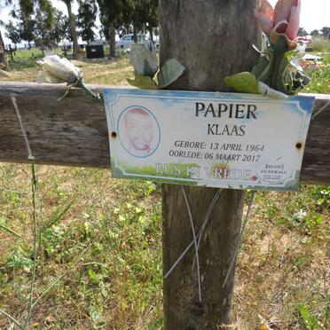 PAPIER Klaas 1964-2017