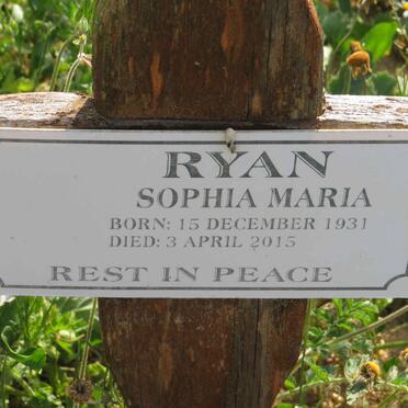 RYAN Sophia Maria 1931-2015