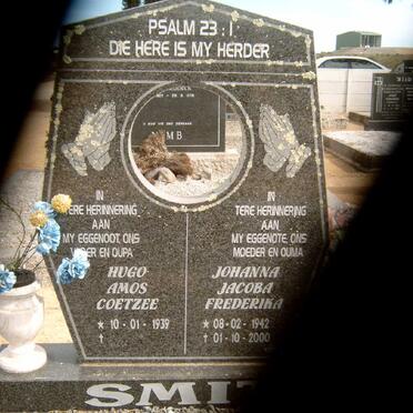 SMIT Hugo Amos Coetzee 1939- &amp; Johanna Jacoba Frederika 1942-2000