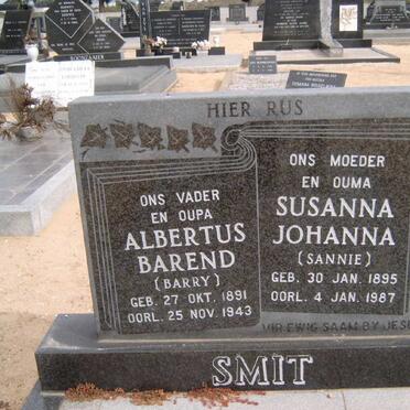 SMIT Albertus Barend 1891-1943 &amp; Susanna Johanna 1895-1987