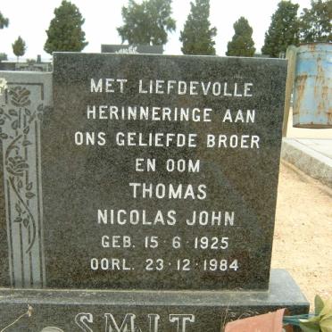 SMIT Thomas Nicolas John 1925-1984