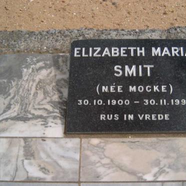 SMIT Elizabeth Maria nee MOCKE 1900-1992