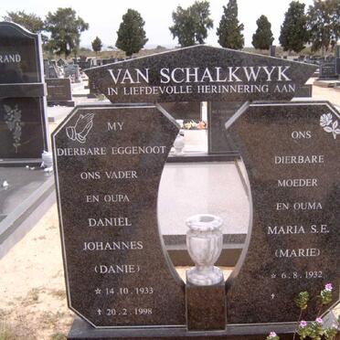 SCHALKWYK Daniel Johannes, van 1933-1998 &amp; Maria S.E. 1932-