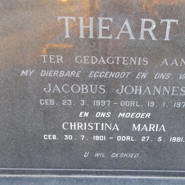 THEART Jacobus Johannes 1897-1973 &amp; Christina Maria 1901-1981