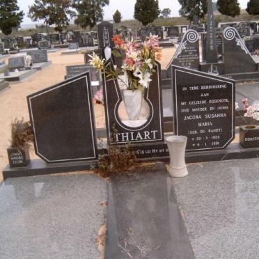 THIART Jacoba Susanna Maria nee DU RANDT 1928-1991
