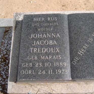 TREDOUX Johanna Jacoba nee MARAIS 1889-1973