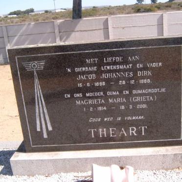 THEART Jacob Johannes Dirk 1896-1968 &amp; Magrieta Maria 1914-2001