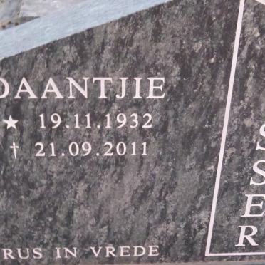 VISSER Daantjie 1932-2011