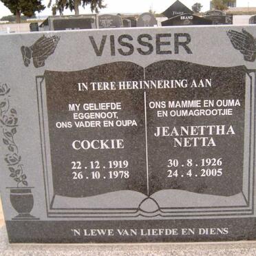 VISSER Cockie 1919-1978 &amp; Jeanettha Netta 1926-2005