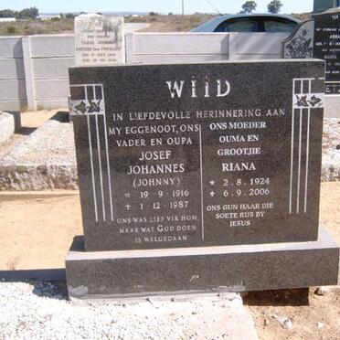 WIID Josef Johannes 1916-1987 &amp; Riana 1924-2006