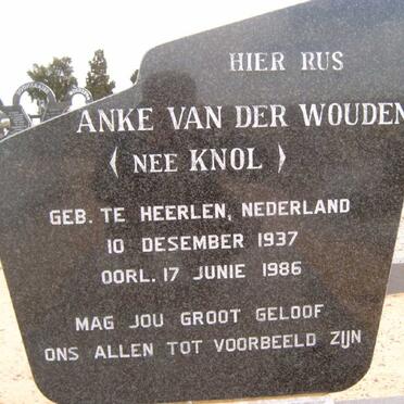 WOUDEN Anke, van der nee KNOL 1937-1986