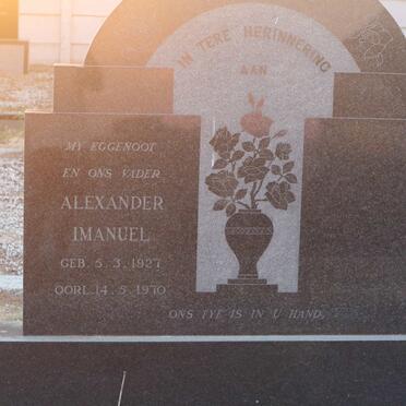 ? Alexander Imanuel 1927-1970